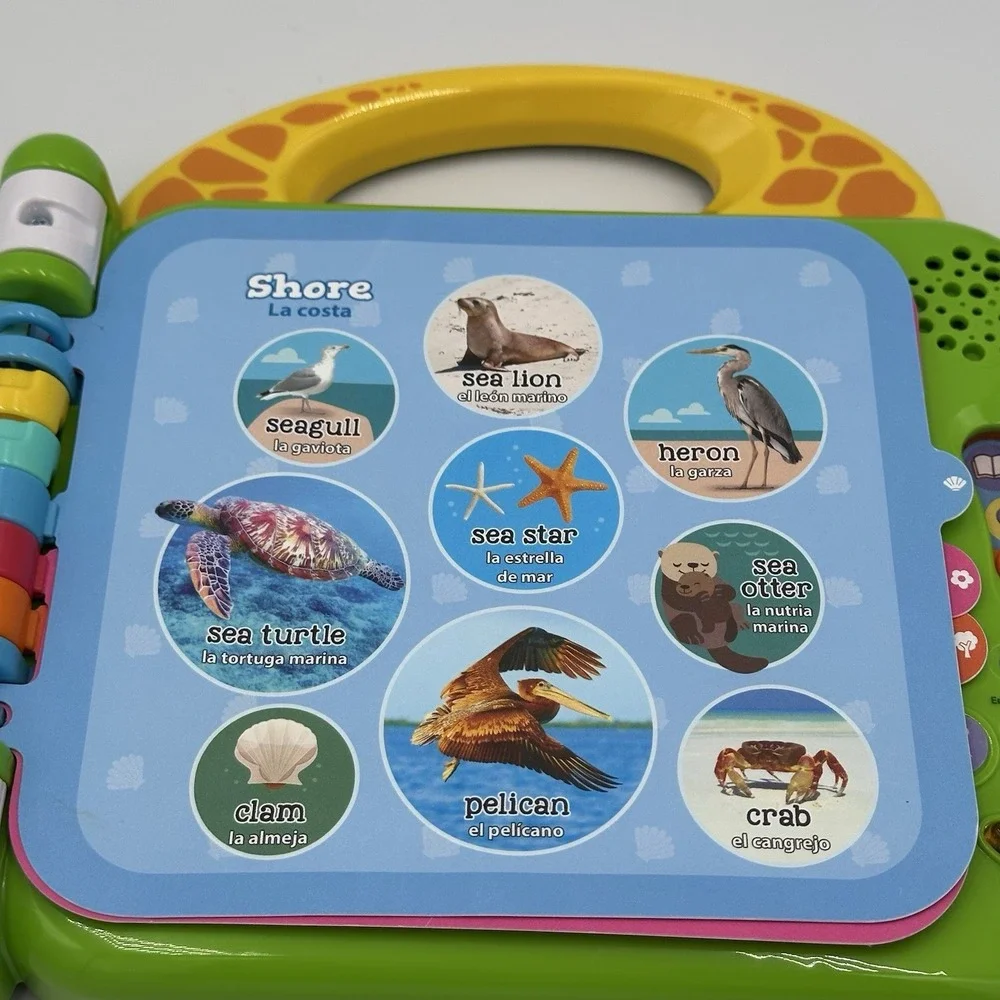 LeapFrog 100 Animals Electronic Bilingual (English/Spanish) Book - Green